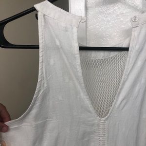 Summer white beach coverup